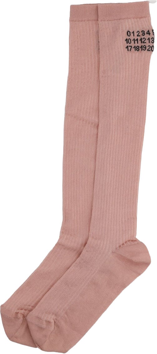 Maison Margiela CALZINI ALTI CON LOGO Roze