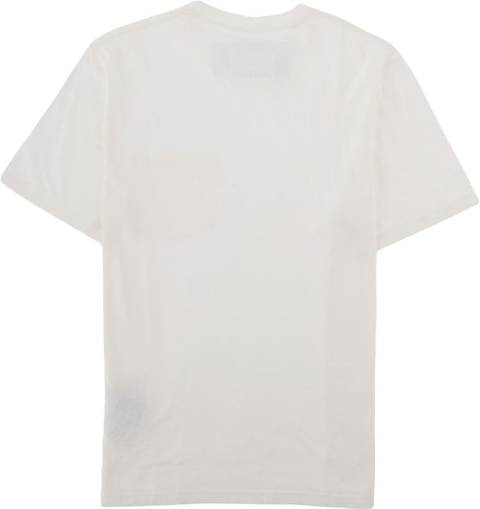 Maison Margiela T-SHIRT IN JERSEY DI COTONE "TAPED" Wit
