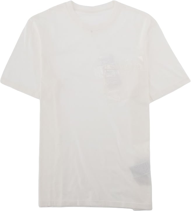 Maison Margiela T-SHIRT IN JERSEY DI COTONE "TAPED" Wit