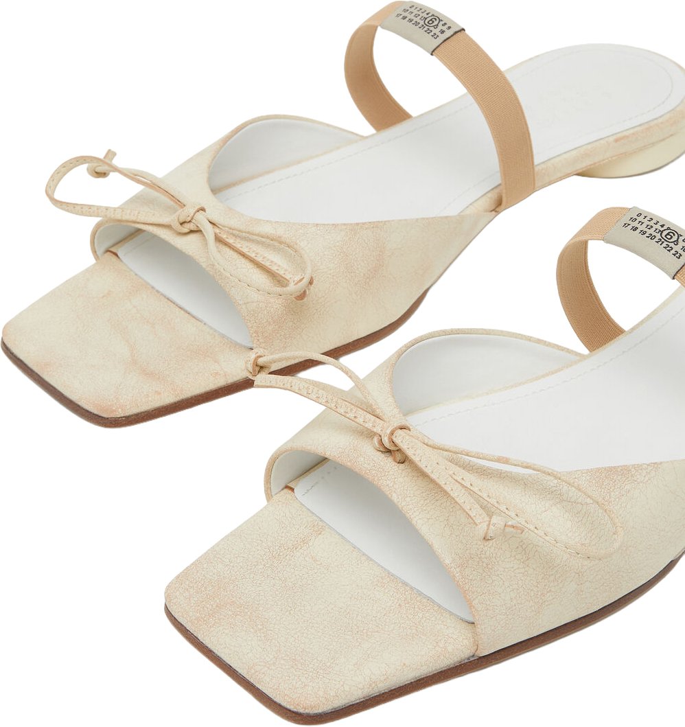 Maison Margiela SANDALO SLINGBACK CON DETTAGLIO A FIOCCO Beige