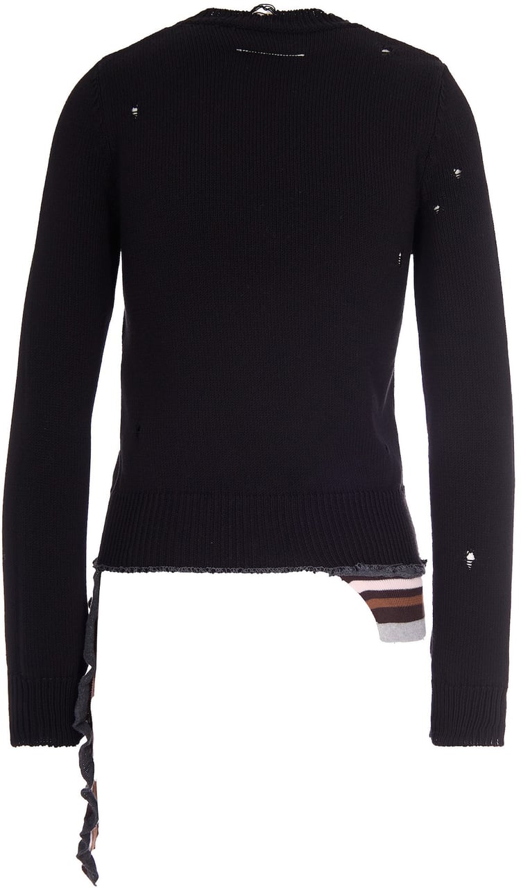 Maison Margiela Sweaters Black-Multicolor Zwart