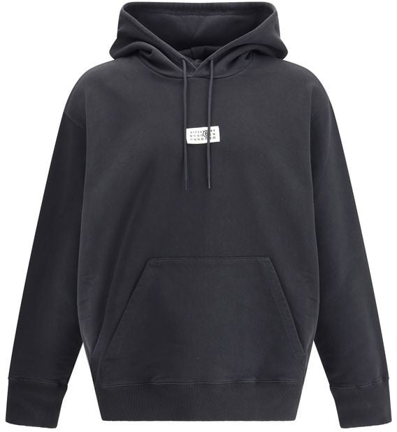 Maison Margiela MM6 Black Cotton Sweatshirt Zwart