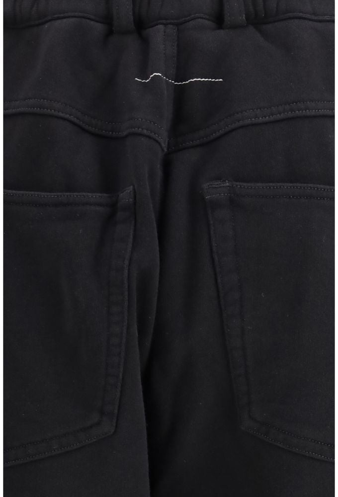 Maison Margiela MM6 Black Cotton Athletic Pants Zwart