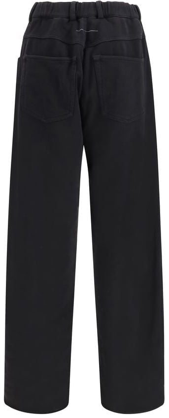 Maison Margiela MM6 Black Cotton Athletic Pants Zwart