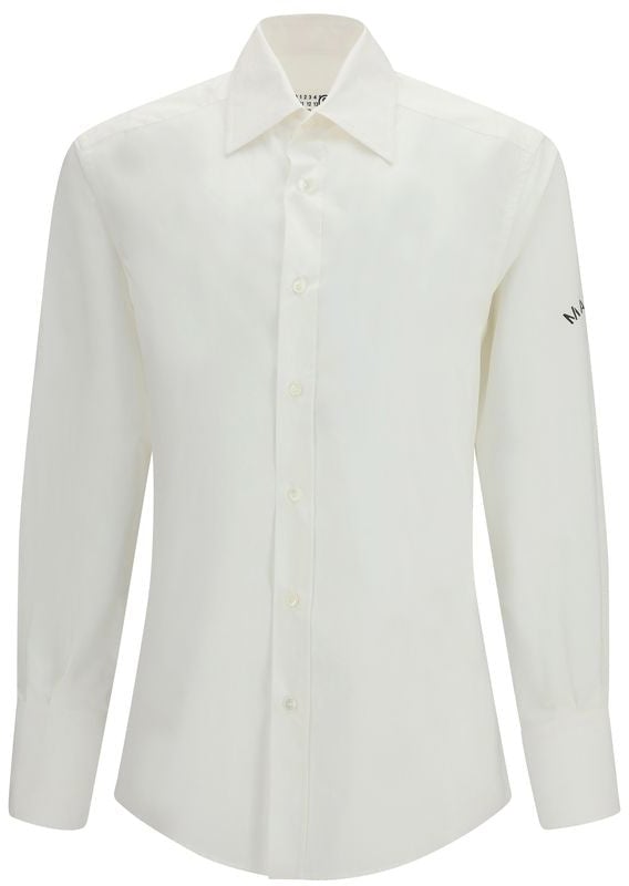 Maison Margiela MM6 White Cotton Dress Shirt Wit