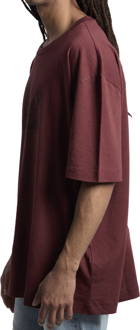 Maison Margiela Ultra-oversize T-shirt Maroon