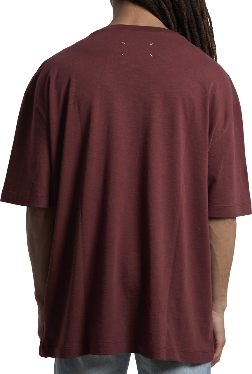 Maison Margiela Ultra-oversize T-shirt Maroon
