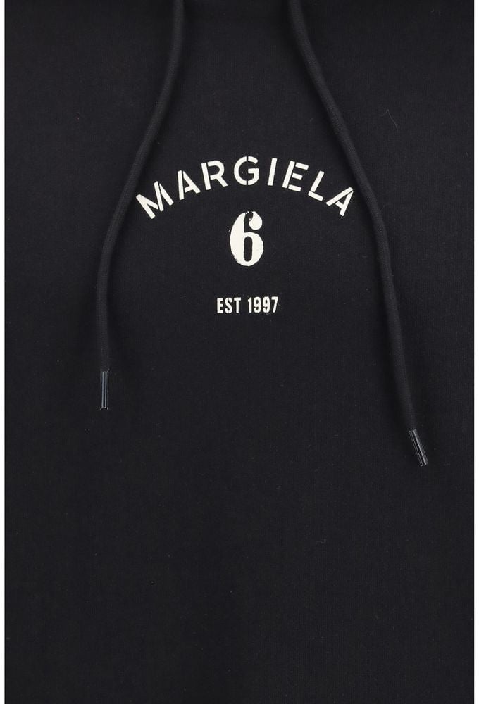 Maison Margiela MM6 Black Cotton Sweatshirt Zwart