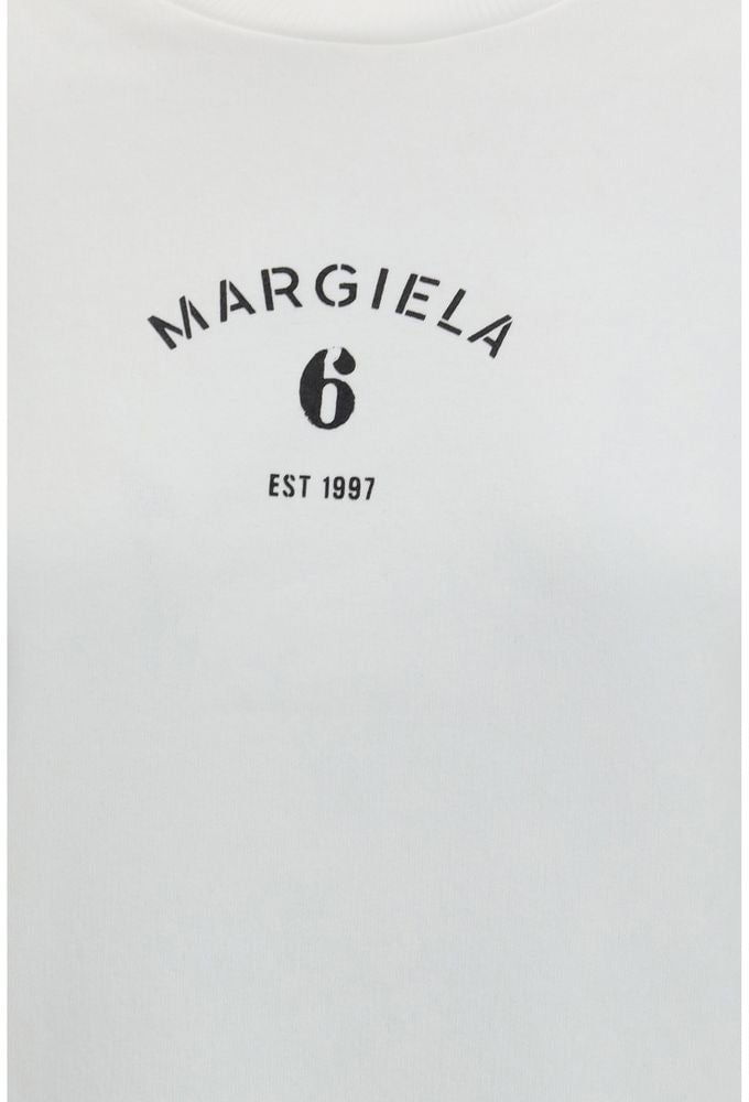 Maison Margiela MM6 White Cotton Sweatshirt Wit
