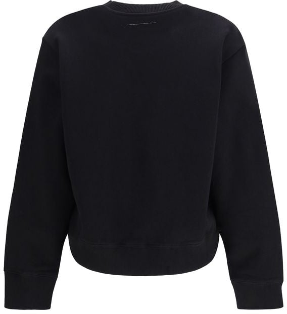 Maison Margiela MM6 Black Cotton Sweatshirt Zwart