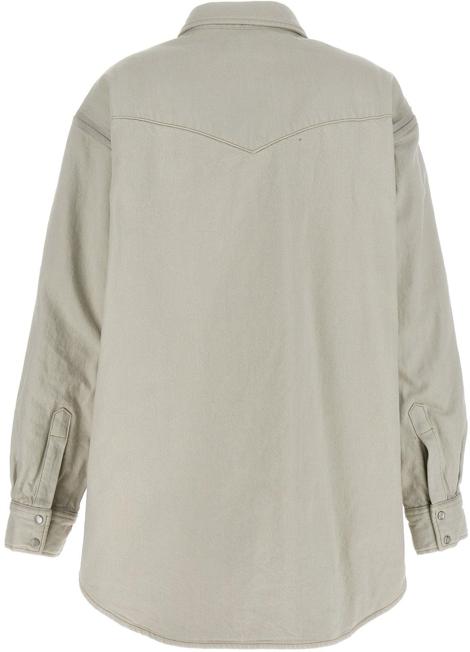 Maison Margiela White Cotton Denim Jacket Wit