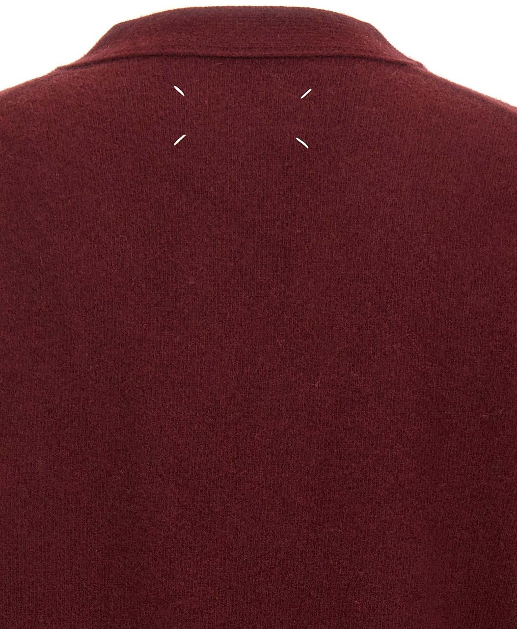 Maison Margiela Bordeaux Wool Cardigan Maroon
