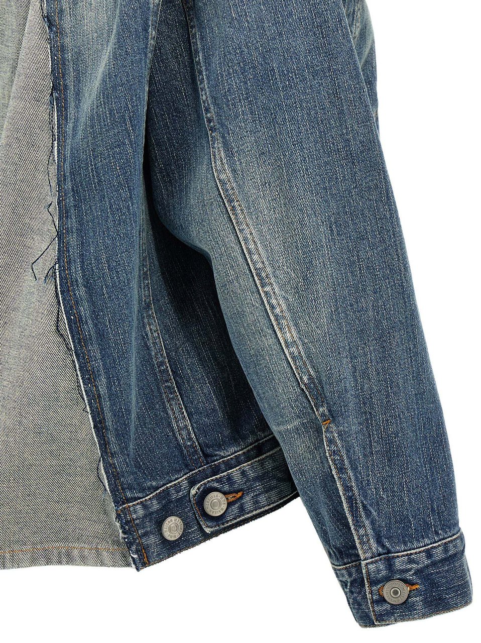 Maison Margiela MM6 Maison Margiela Blue Cotton Denim Jacket Blauw