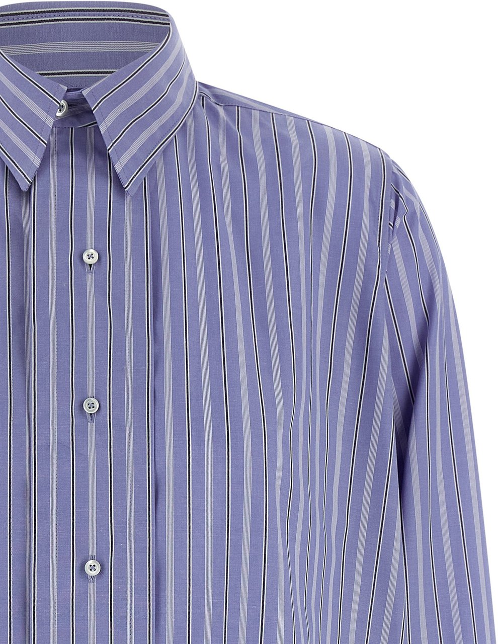 Maison Margiela Blue Cotton Blouse Lichtblauw