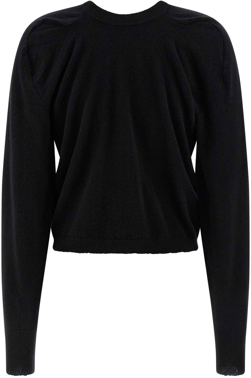 Maison Margiela Black Virgin Wool Cardigan Zwart