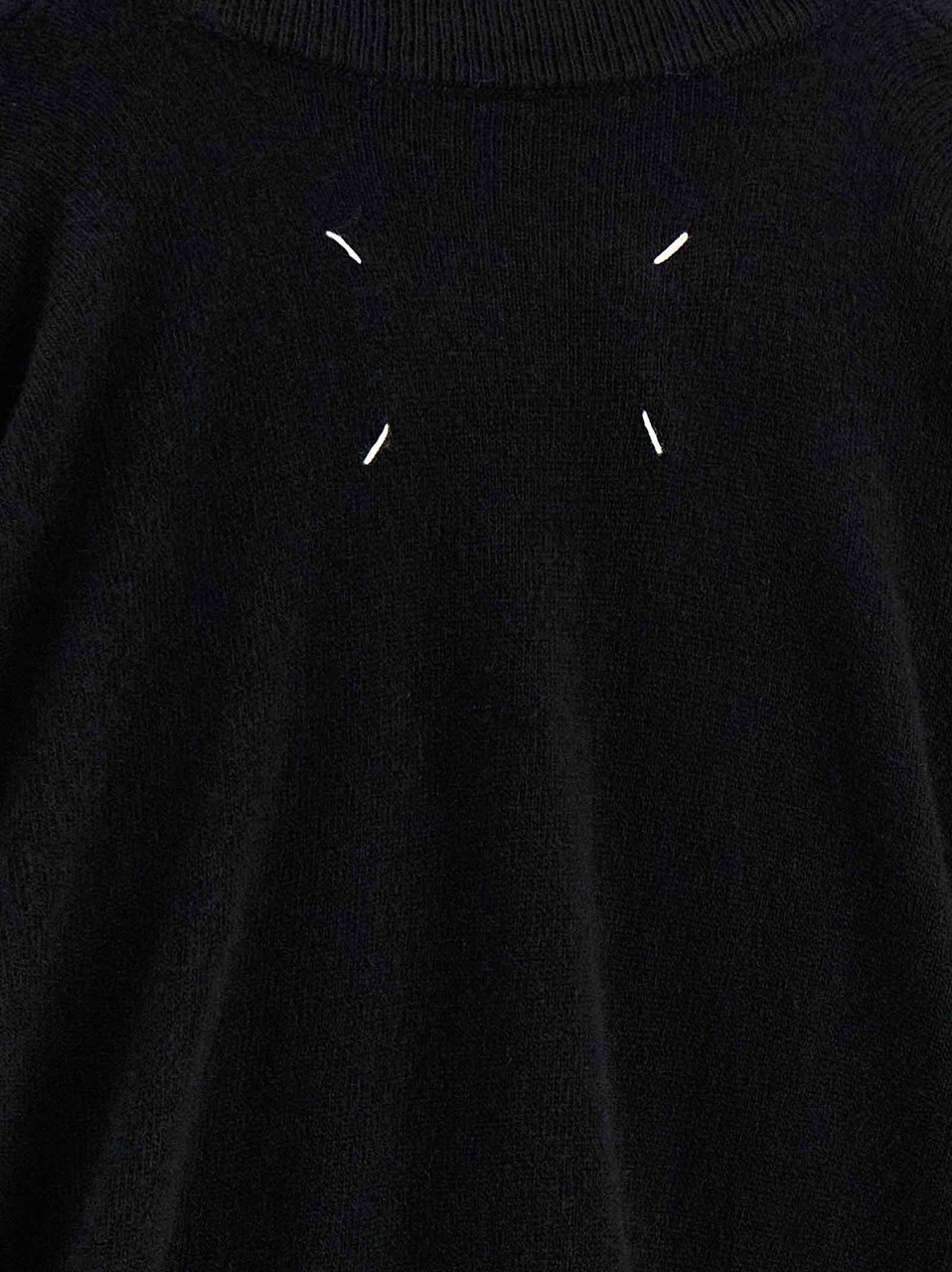 Maison Margiela Black Virgin Wool Cardigan Zwart