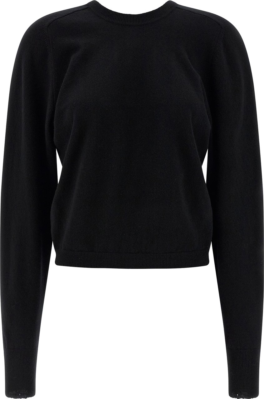 Maison Margiela Black Virgin Wool Cardigan Zwart