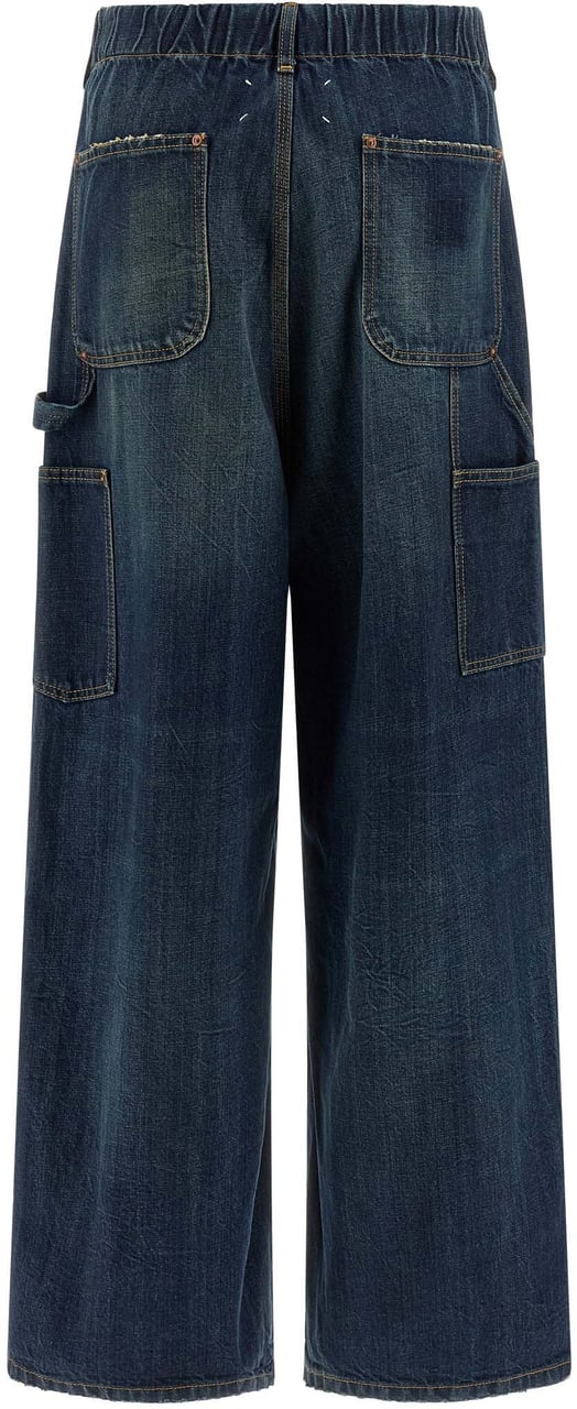 Maison Margiela Blue Cotton Relaxed Fit Jeans Blauw