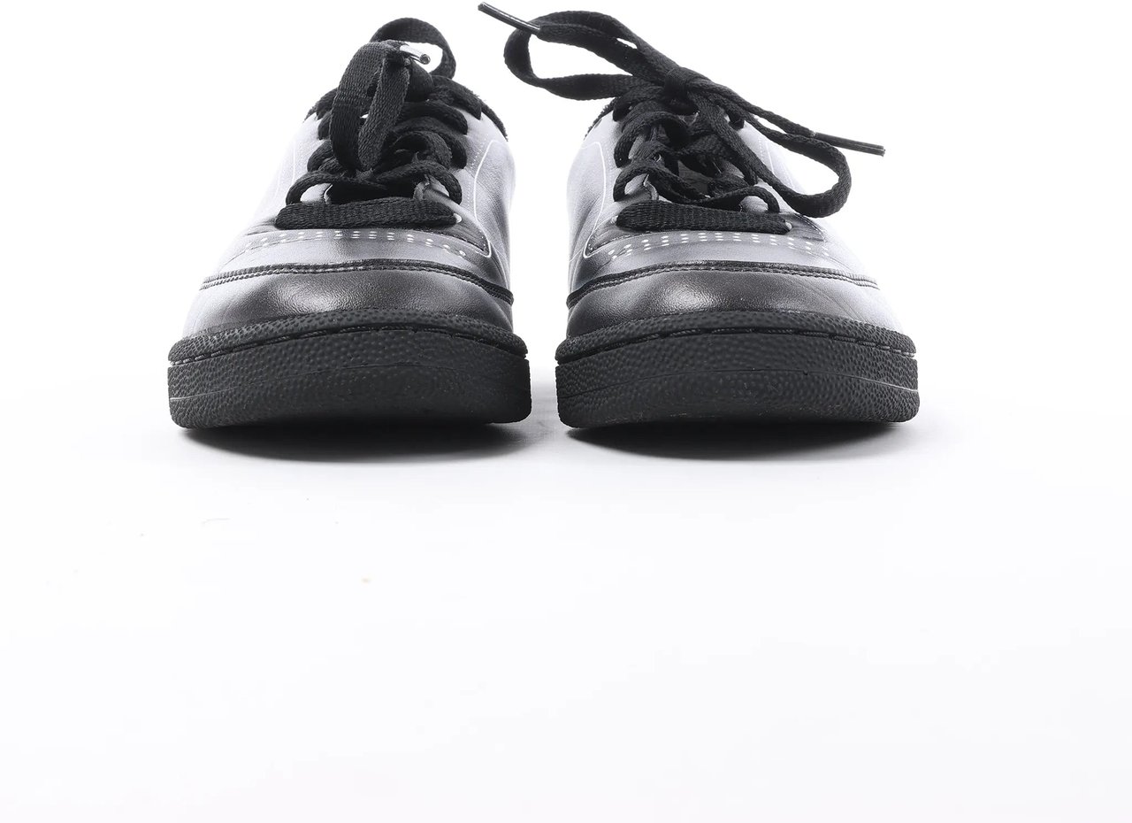 Maison Margiela x Reebok Club C Leather Sneakers in Black H02361, Size 36 EU Zwart