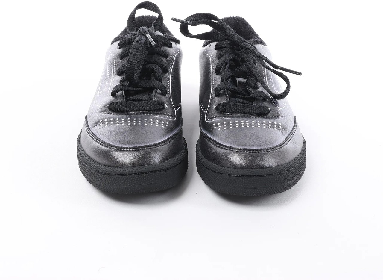 Maison Margiela x Reebok Club C Leather Sneakers in Black H02361, Size 36 EU Zwart