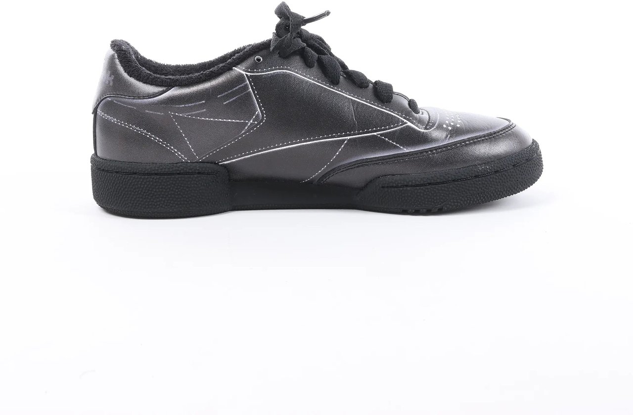 Maison Margiela x Reebok Club C Leather Sneakers in Black H02361, Size 36 EU Zwart