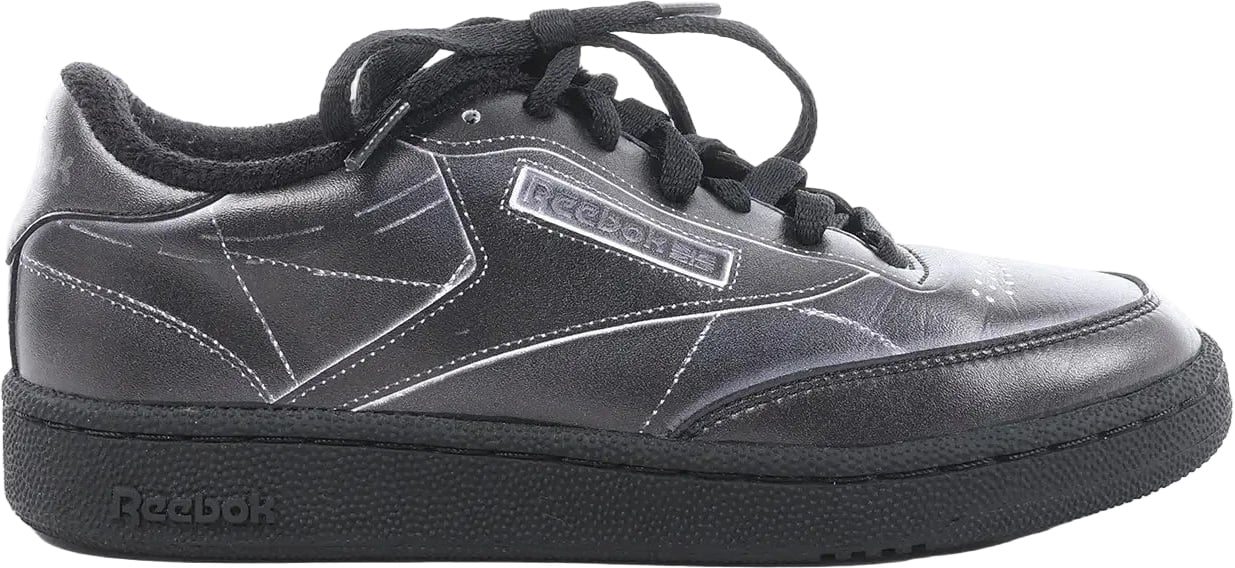 Maison Margiela x Reebok Club C Leather Sneakers in Black H02361, Size 36 EU Zwart