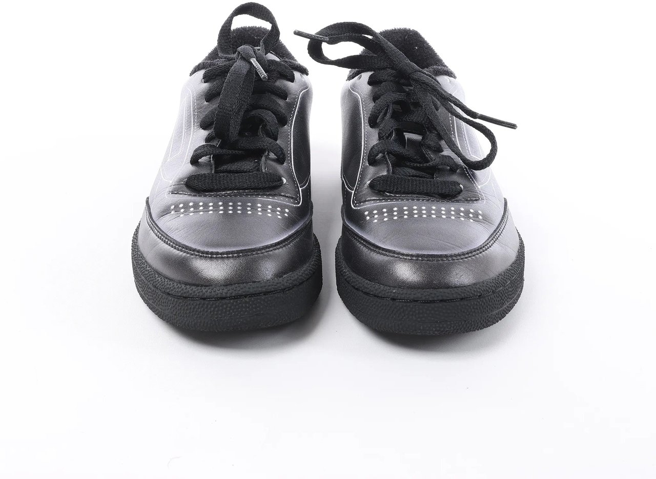 Maison Margiela x Reebok Club C Leather Sneakers in Black H02361, Size 36 EU Zwart
