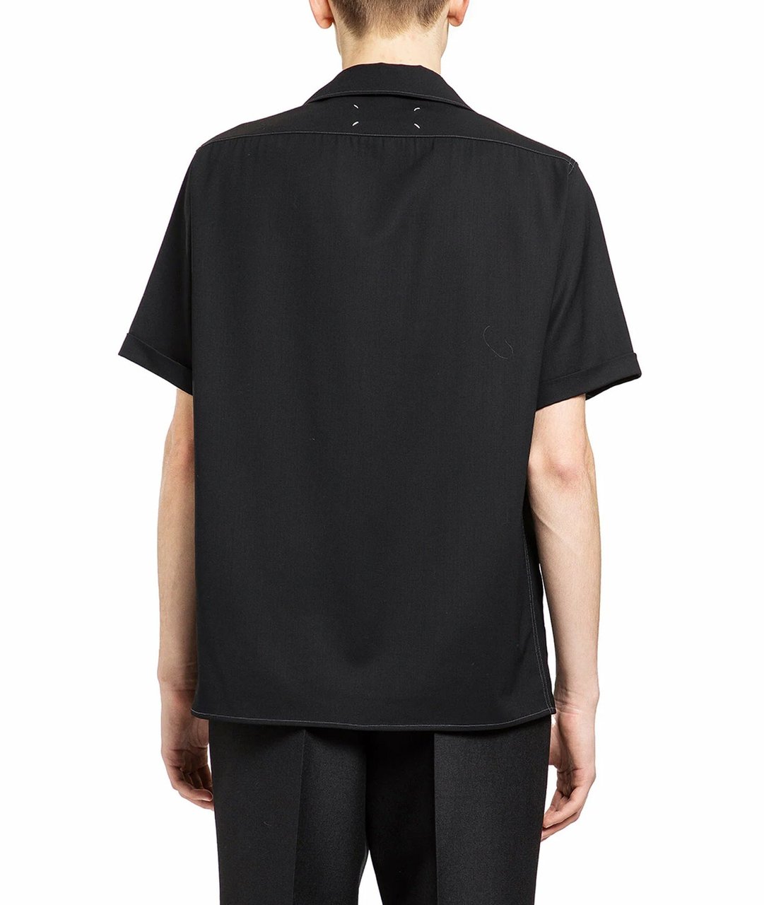 Maison Margiela Maison Margiela short-sleeve wool shirt Zwart