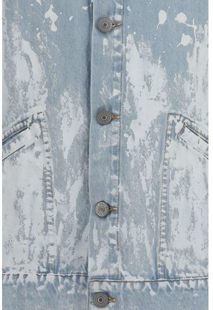 Maison Margiela MM6 Blue Cotton Denim Jacket Blauw