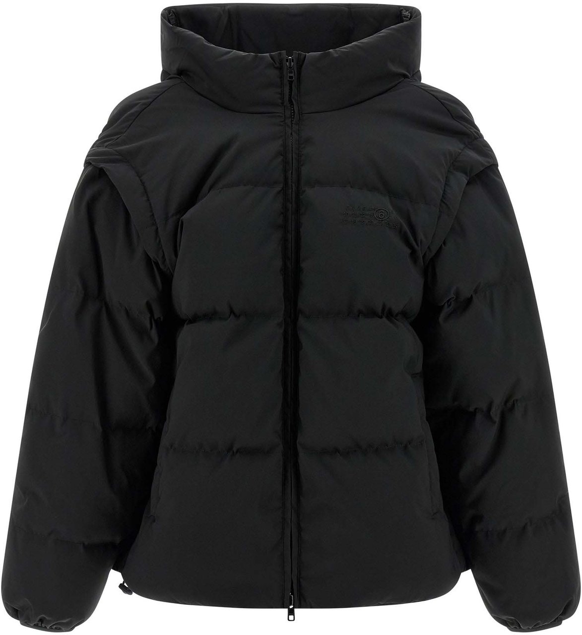 Maison Margiela MM6 Maison Margiela Black Polyester Full-Length Jacket Zwart