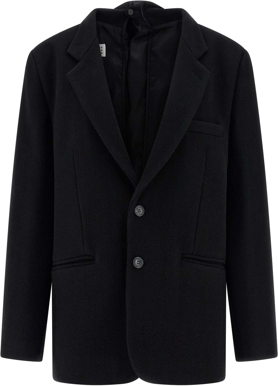 Maison Margiela MM6 Maison Margiela Black Virgin Wool Blazer Zwart