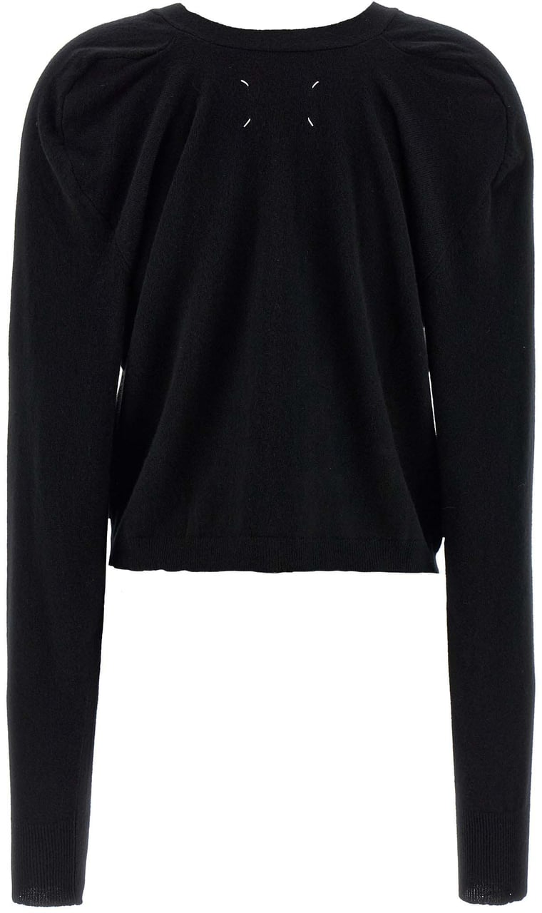 Maison Margiela Black Wool Cardigan Zwart