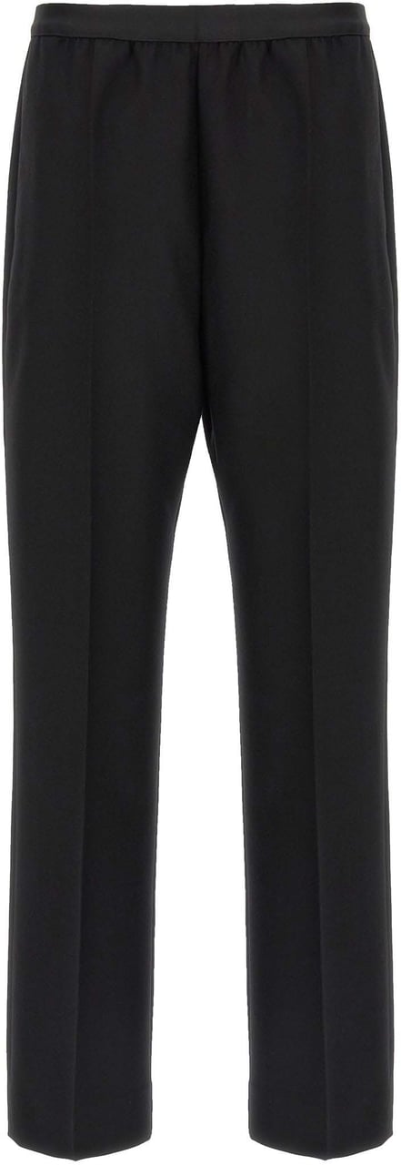 Maison Margiela Black Virgin Wool Casual Pants Zwart