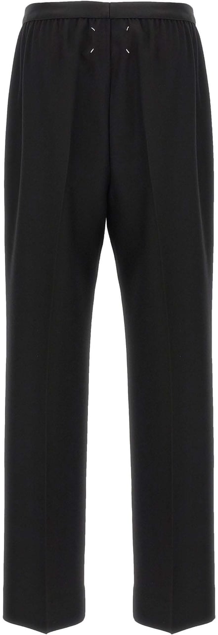 Maison Margiela Black Virgin Wool Casual Pants Zwart