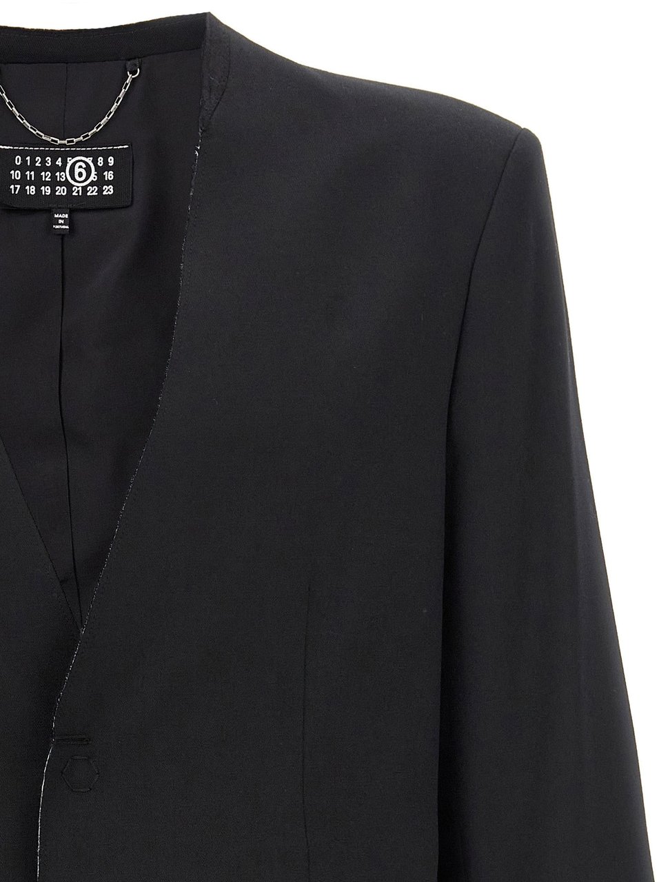 Maison Margiela MM6 Maison Margiela Black Polyester Blazer Zwart