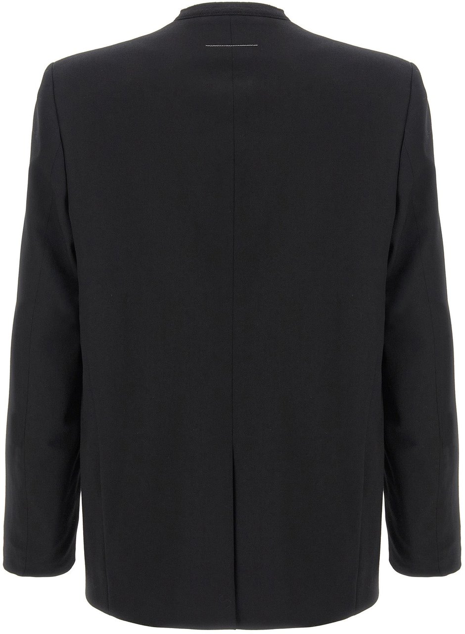 Maison Margiela MM6 Maison Margiela Black Polyester Blazer Zwart