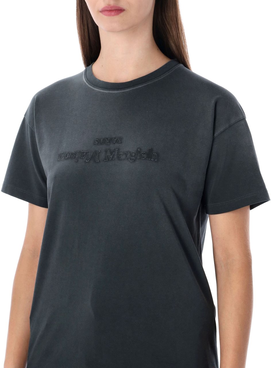 Maison Margiela T-Shirt Washed Black Donkergrijs