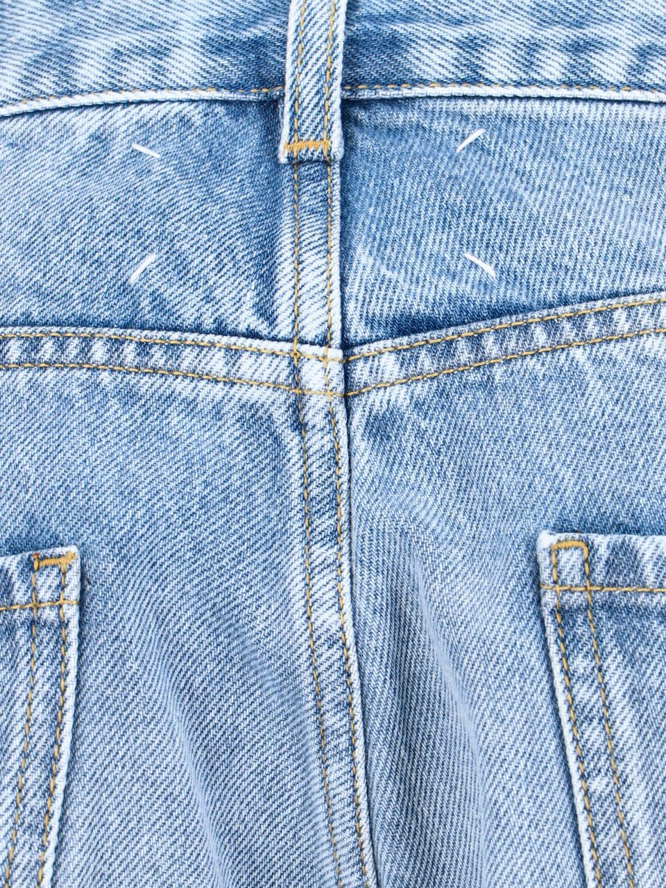 Maison Margiela Blue Four Stitches Straight-Leg Denim Jeans Blauw