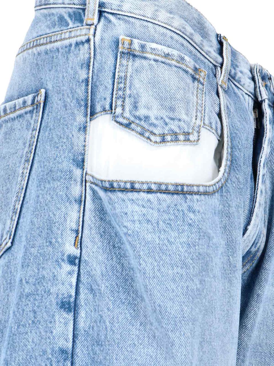 Maison Margiela Blue Four Stitches Straight-Leg Denim Jeans Blauw