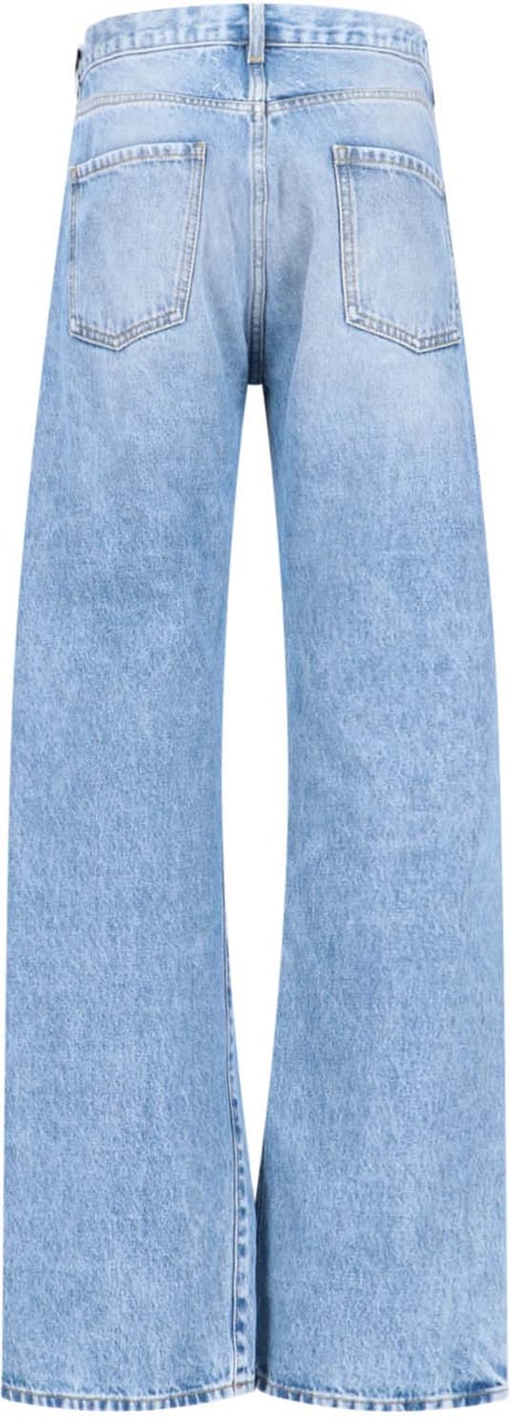 Maison Margiela Blue Four Stitches Straight-Leg Denim Jeans Blauw