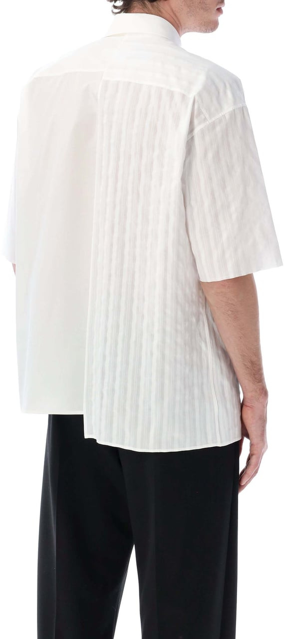 Maison Margiela Bowling Shirt Numbers White + White Stripes Wit