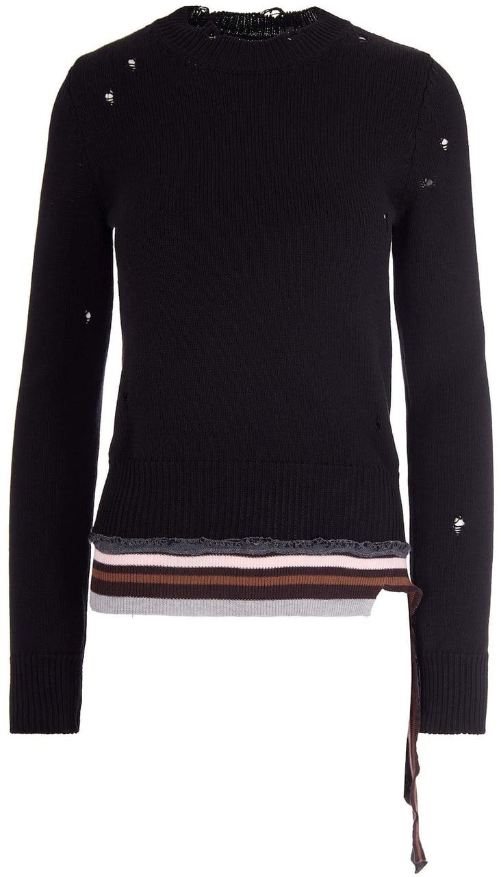 Maison Margiela Sweaters Black-Multicolor Zwart