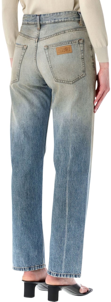 Maison Margiela Straight Denim Crop Blu Blauw