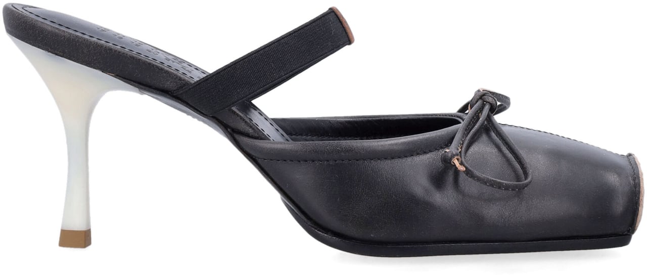 Maison Margiela Ballett Mule Heel Black Brown Zwart