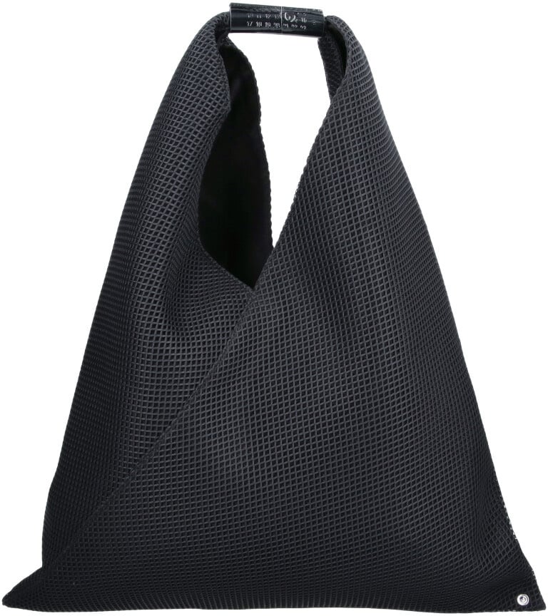 Maison Margiela Black Japanese Grid Pattern Shoulder Bag Zwart