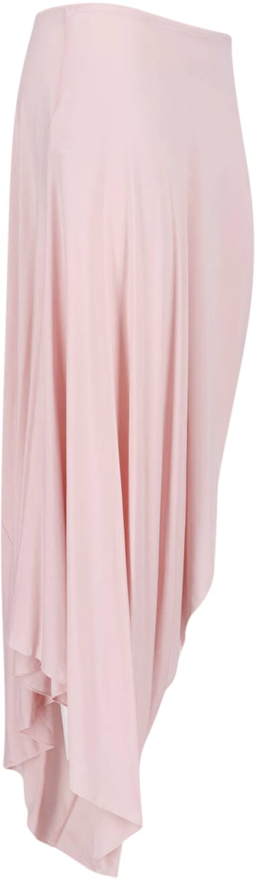 Maison Margiela Black Asymmetrical Draped High Waist Skirt Roze