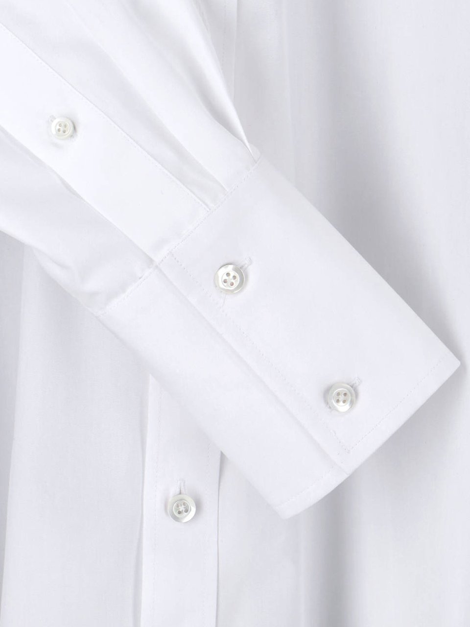 Maison Margiela White Poplin Front Tie Mini Dress Wit
