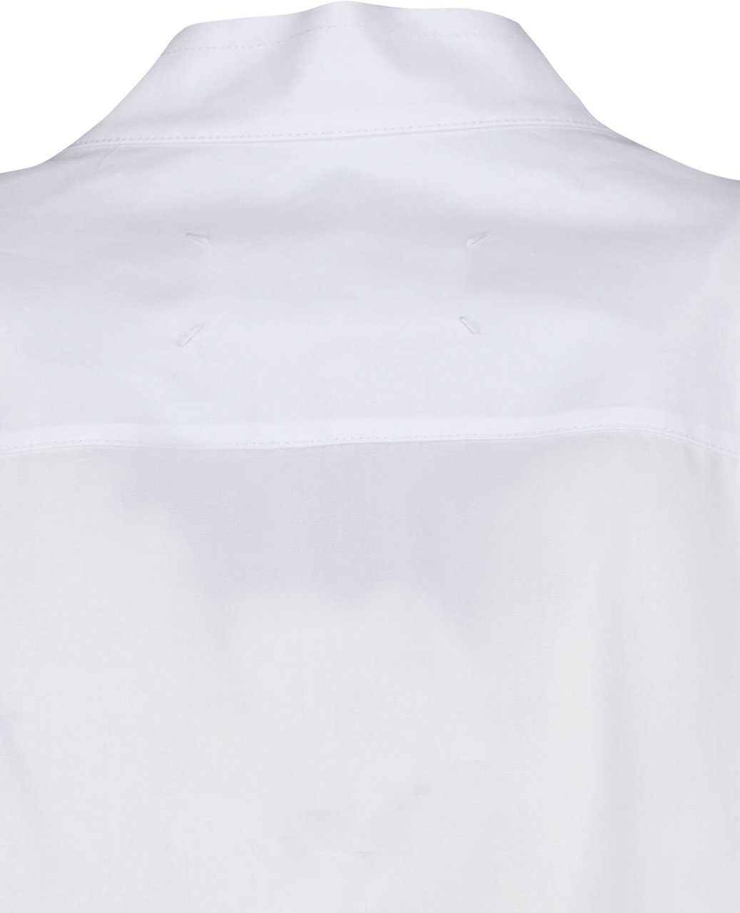 Maison Margiela White Poplin Front Tie Mini Dress Wit