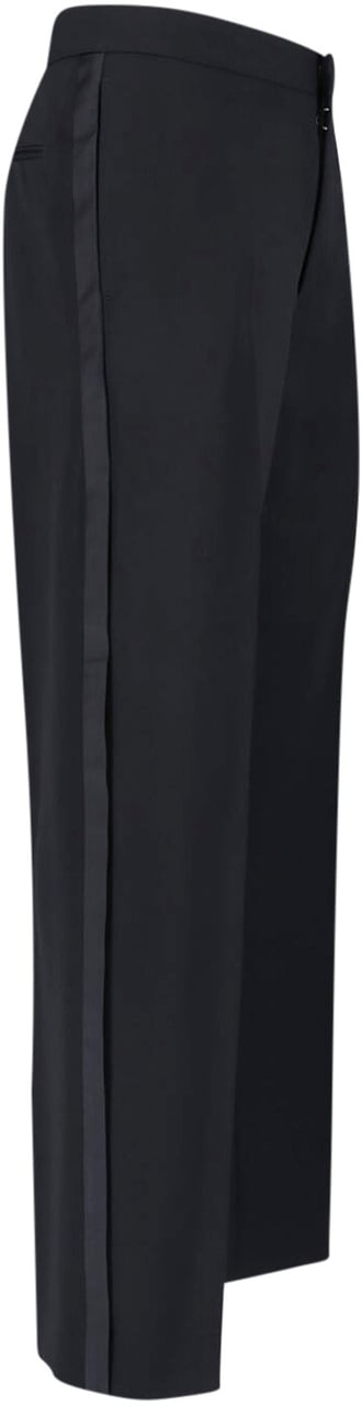 Maison Margiela Black Mid-Rise Virgin Wool Tailored Trousers Zwart