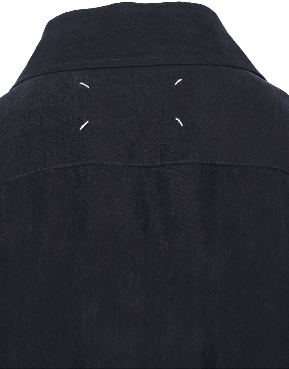 Maison Margiela Black Draped Cut-Out Cupro Midi Dress Zwart